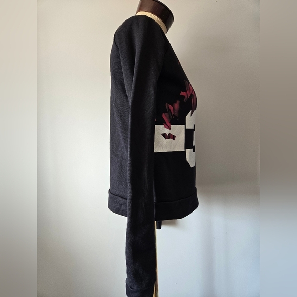 IRO LIMITED EDITION spring 2014 Black Crewneck Sweatshirt with Artistic Design. - Picture 5 of 10